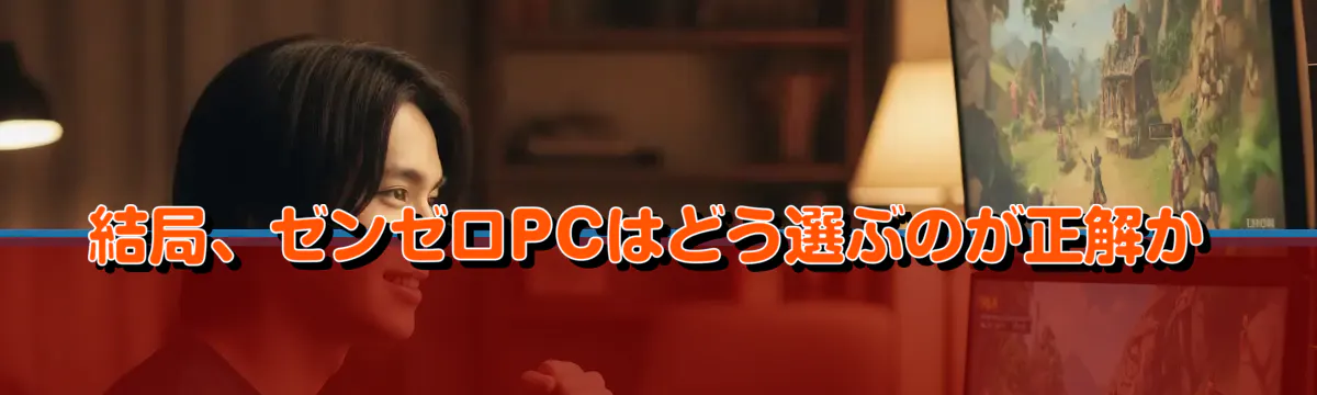 結局、ゼンゼロPCはどう選ぶのが正解か