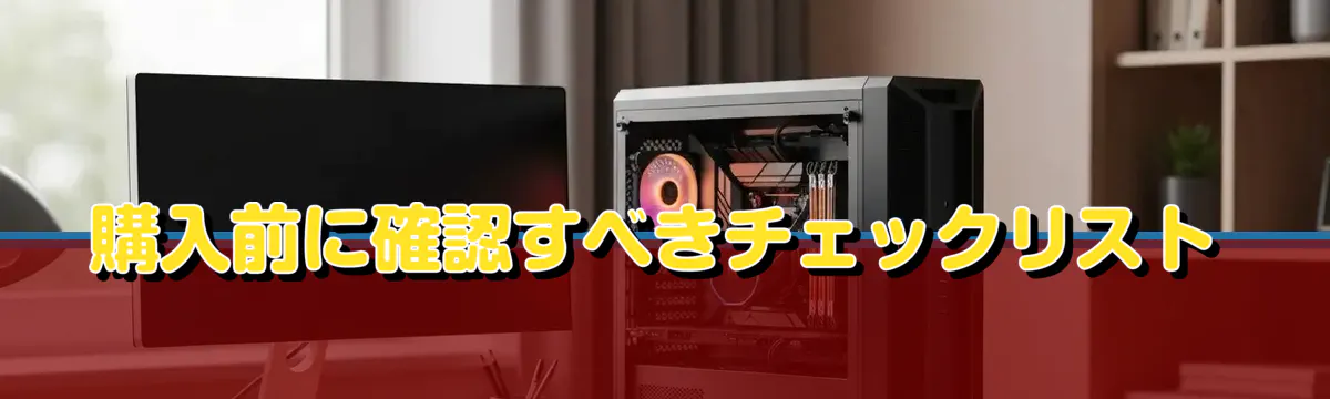 購入前に確認すべきチェックリスト