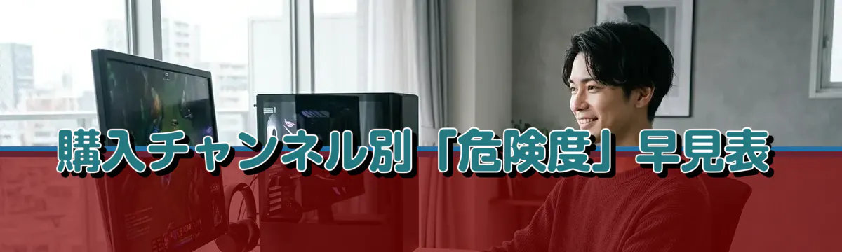 購入チャンネル別「危険度」早見表