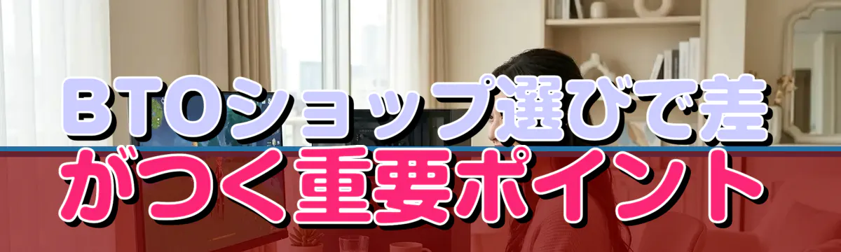 BTOショップ選びで差がつく重要ポイント