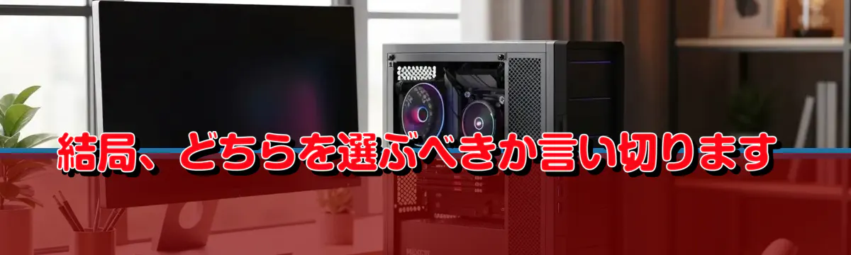 結局、どちらを選ぶべきか言い切ります